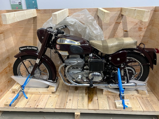 Ariel Square Four shipped to Melbourne, Australia